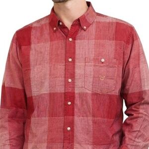 Wrangler 20X Competition Shirt Mens XL Red Plaid Pearl Snap Western Long‎ Sleeve